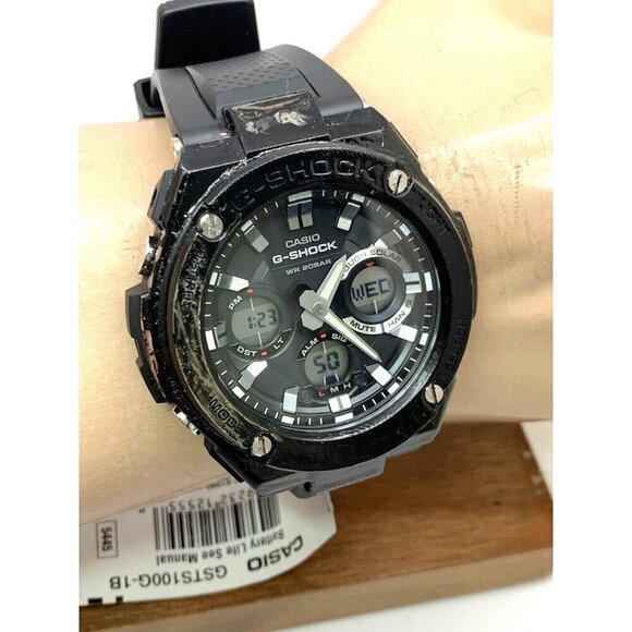 Casio Men Watch G-Shock GSTS100 Black Resin Analog Digital Tough Solar 5… - Picture 11 of 14